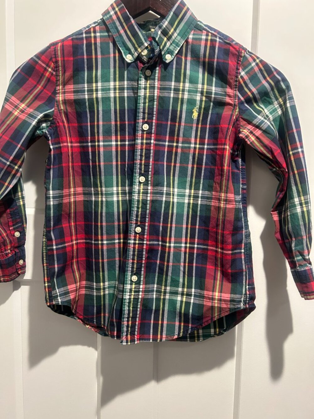 Ralph Lauren Boys’ Size 6 Plaid Button-Down Shirt